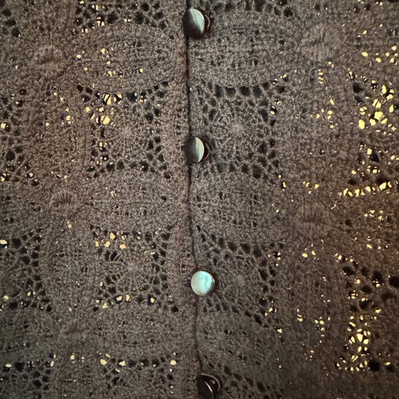 Sezane Gaya Shirt Black Guipure - Size 6 - Picture 5 of 6